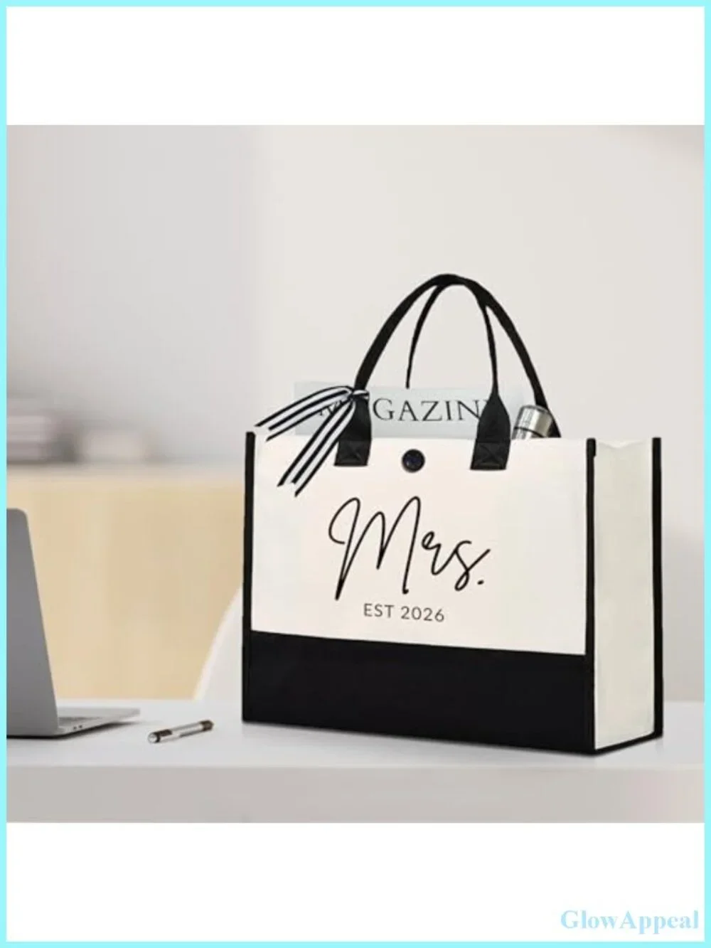 Women's Canvas Tote Bag, Large Capacity, Bridal Shower Gift